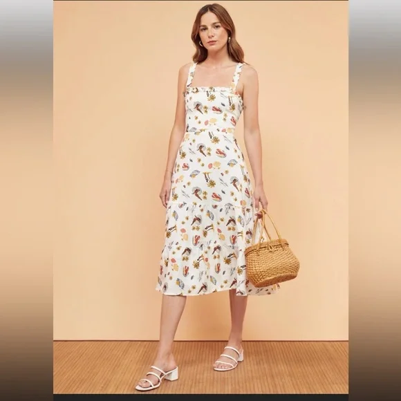 BNWT Reformation Hyla Tropez Linen Midi Dress 2 BNWT Reformation Hyla Tropez Linen Midi Dress 2